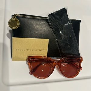 NWT Stella McCartney orange sunglasses